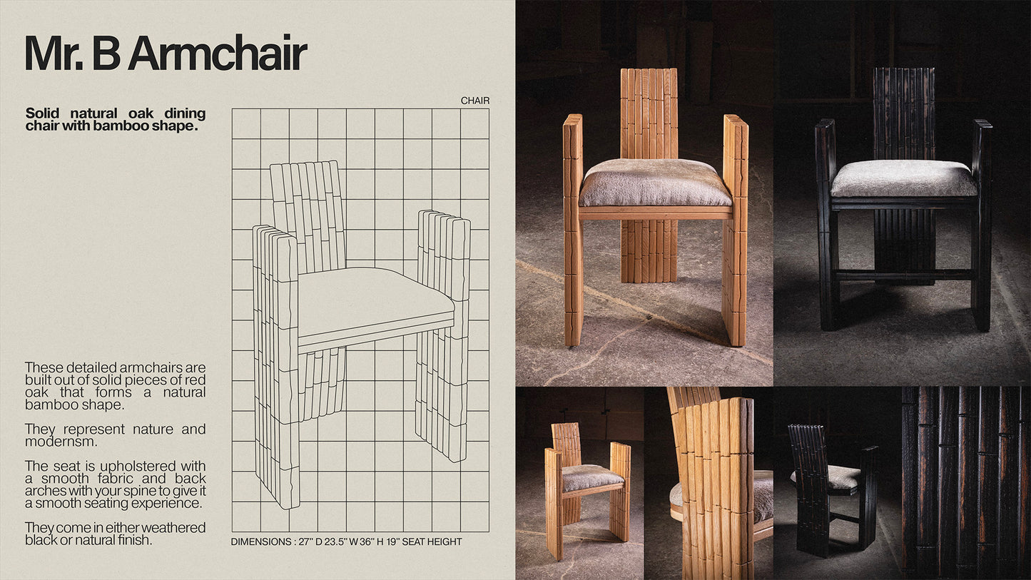 Mr. B Natural Oak Armchair