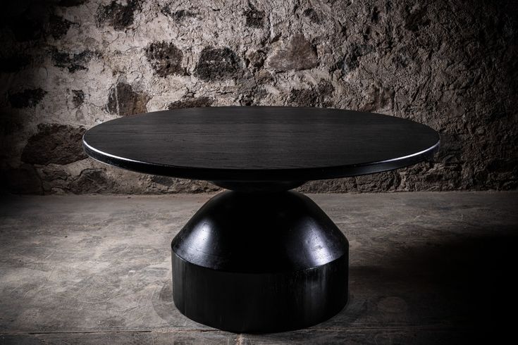 Cosmic Black Oak Dining Table