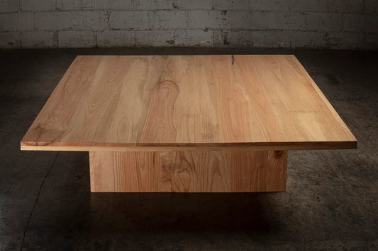 Natural Red Oak Square Coffee Table