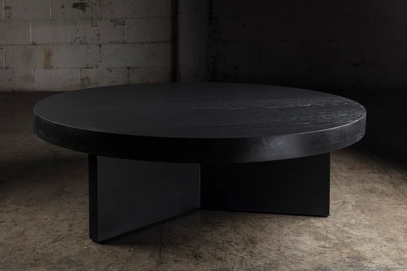 Ebonized Round Coffee Table