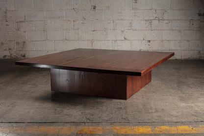 Brown Oak Square Coffee Table